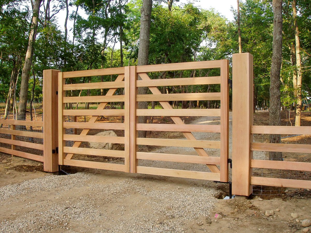 Cedar farmstyle wooden gate